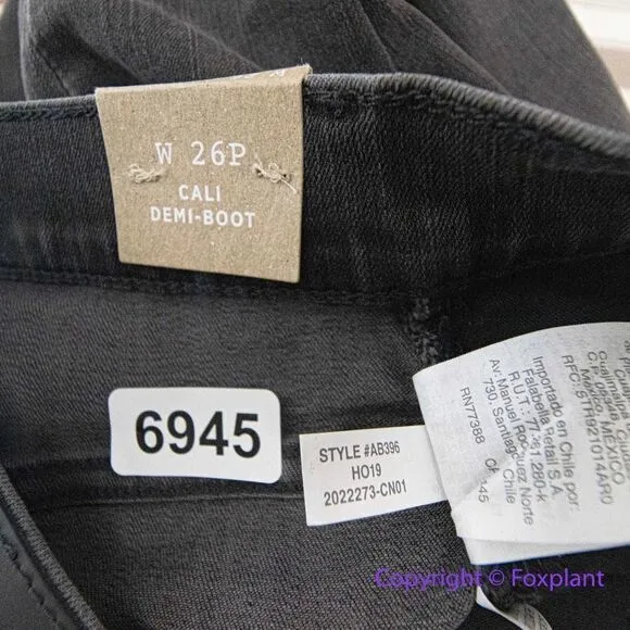 NEW Madewell Petite Cali Demi-Boot Jeans in‎ Bellspring Wash, 26P