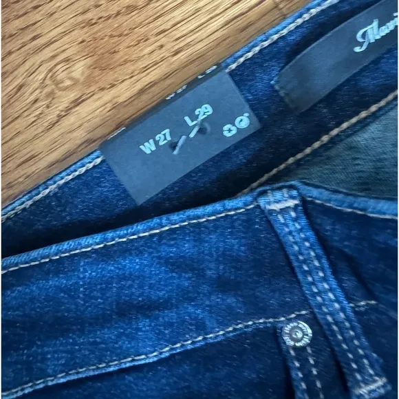 New! Mavi Ada Boyfriend JeansMid Rise‎ | Dark Brushed Feather Blue