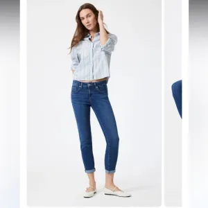 New! Mavi Ada Boyfriend JeansMid Rise‎ | Dark Brushed Feather Blue