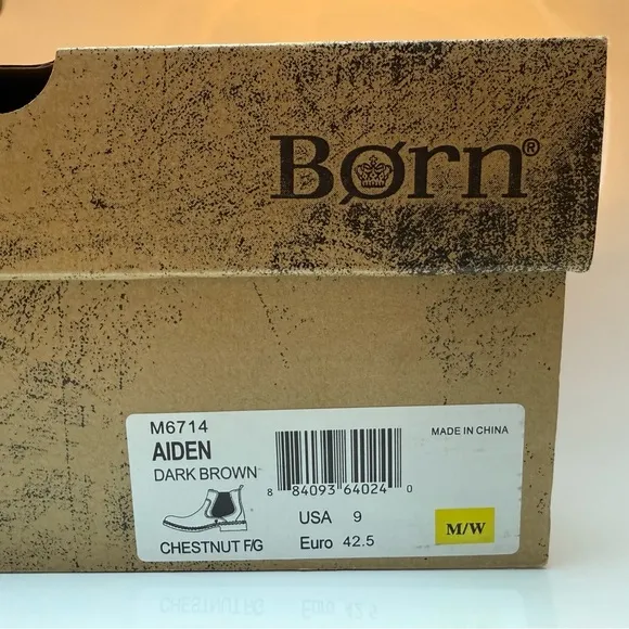 NEW. Men's Hemlock Leather Chelsea Boots from BORN
