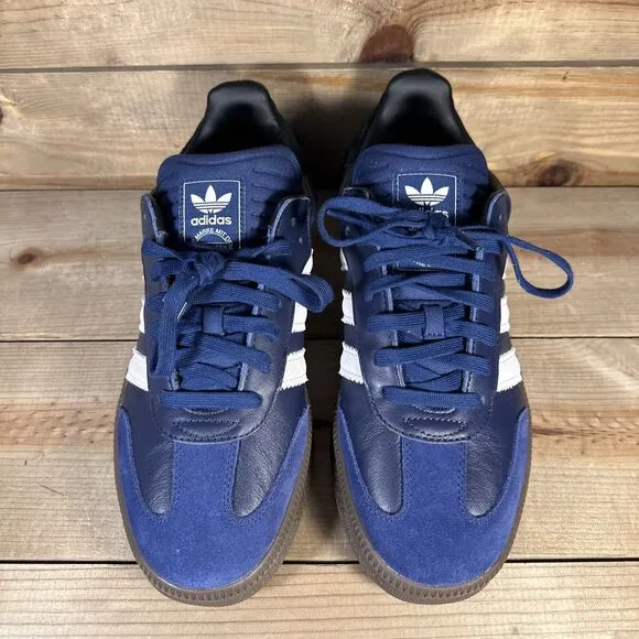 NEW Mens Size 11.5 Adidas Samba XLG “Dark Blue Gum” Low Top Sneakers IE9179 RARE