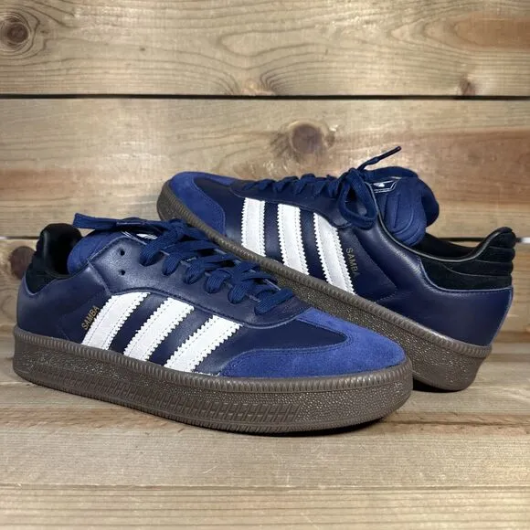 NEW Mens Size 11.5 Adidas Samba XLG “Dark Blue Gum” Low Top Sneakers IE9179 RARE