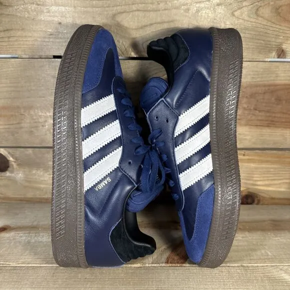 NEW Mens Size 11.5 Adidas Samba XLG “Dark Blue Gum” Low Top Sneakers IE9179 RARE