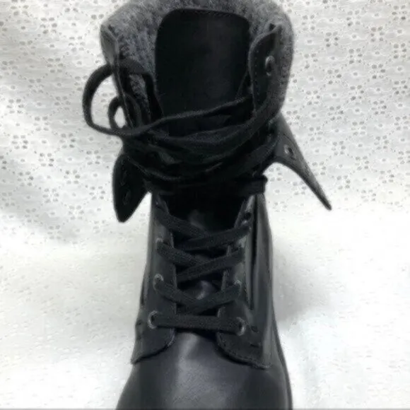 NEW MIA Black Ankle Combat Biker Boots Size 8.5