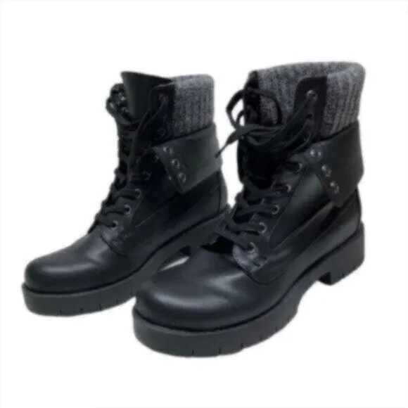 NEW MIA Black Ankle Combat Biker Boots Size 8.5