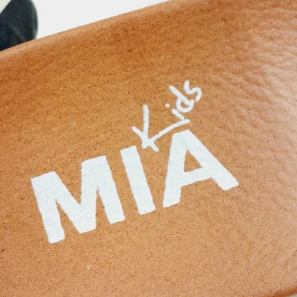 NEW Mia Kids Girls Mabil Brown Clear Strap Buckle Wedge Sandals K998