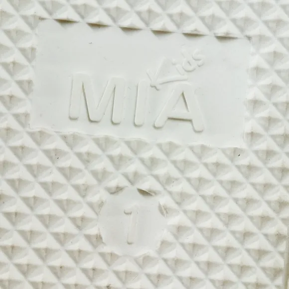 NEW Mia Kids Girls Mabil Brown Clear Strap Buckle Wedge Sandals K998