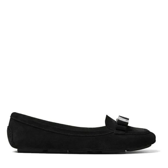 New! MICHAEL KORS Women's Suede Black Moccasin Flats Shoes Size 6