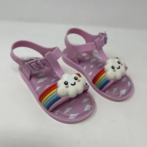 NEW Mini Melissa Rainbow Cloud Sandals Toddler size 8 jellies
