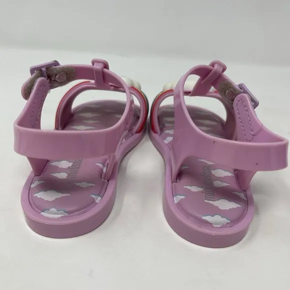 NEW Mini Melissa Rainbow Cloud Sandals Toddler size 8 jellies