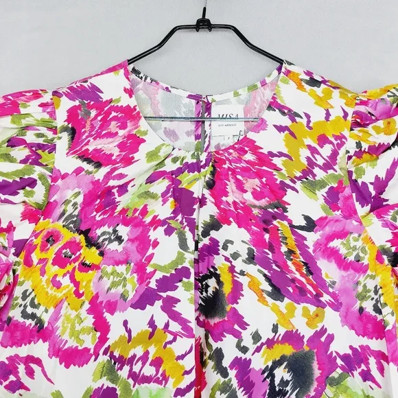NEW Misa Emilia Pink Floral Summer Barbie Mini Dress P3188