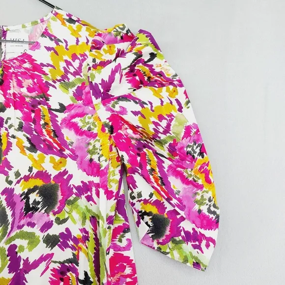 NEW Misa Emilia Pink Floral Summer Barbie Mini Dress P3188