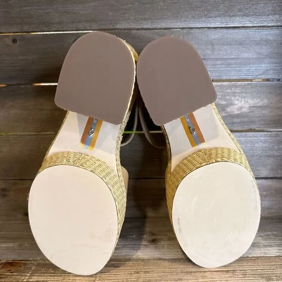 New NIB Womens Sam Edelman Immie Ankle Strap Tan Suede Heeled Sandals Size 9 M‎