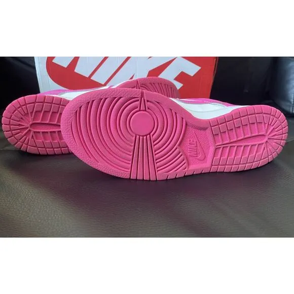 *NEW* NIKE DUNK LOW 5.5Y WHITE / LASER FUCHSIA (FB9109 102)
