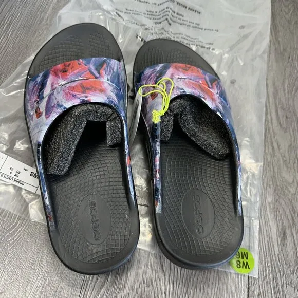 NEW Oofos OOAHH Limited Edition Canyon Sunlight Women 8 Slip On Sandals Comfort