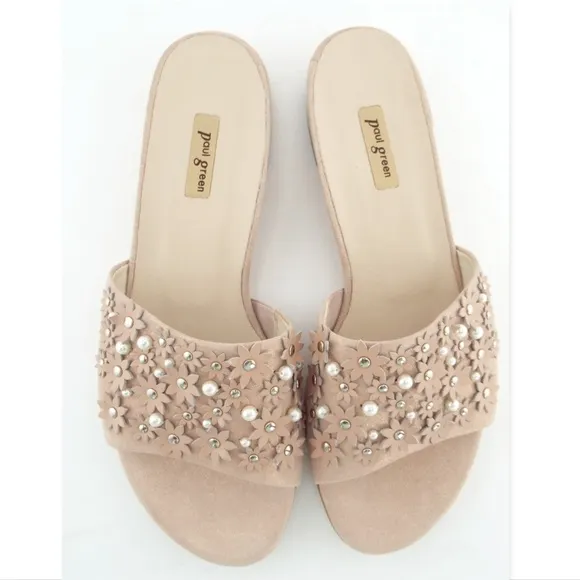 New PAUL GREEN Shimmer Blush Sandals 8US/5.5UK