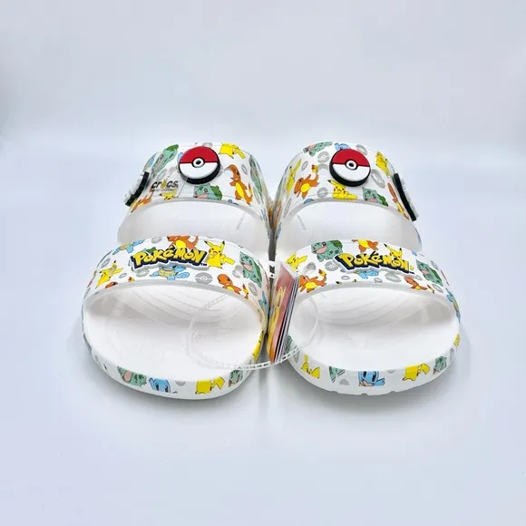NEW Pokemon X Crocs Classic Sandals Slip On Slide Men’s 10, Women’s 12