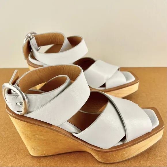 NEW RAG &amp; BONE LEATHER WEDGE SANDALS