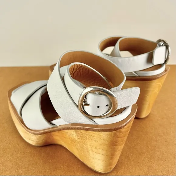 NEW RAG &amp; BONE LEATHER WEDGE SANDALS