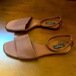 New rag &amp; bone ellory brown rust slip on sandals ankle strap size 40 or USA 10