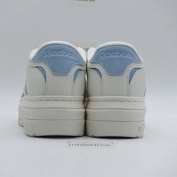 NEW Reebok Club C Extra Platform Leather Sneakers HQ2126 Chalk/Blue