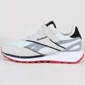 NEW Reebok Kids' Classic Nylon Athletic Low Top Shoes White Grey Red