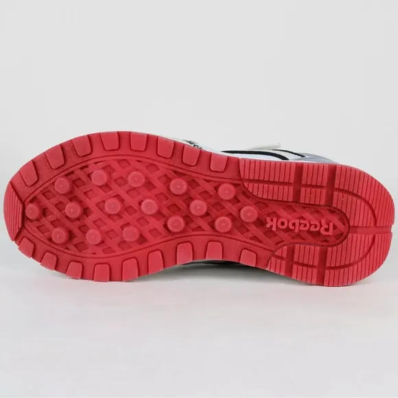NEW Reebok Kids' Classic Nylon Athletic Low Top Shoes White Grey Red