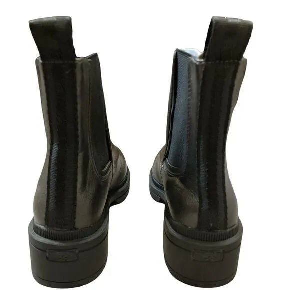 new Rocket Dog Iggie Chelsea Boot Gunmetal Chunky Faux Leather size 6