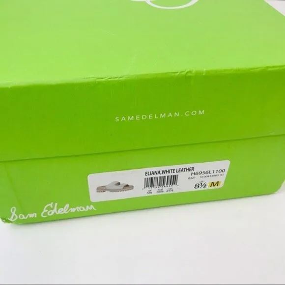 New! Sam Edelman Eliana Leather Platform Chunky Heel Lug Sole Slides Sandals