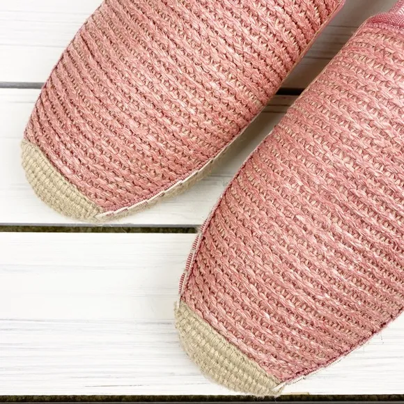 NEW Sam Edelman Khloe Espadrille Flats Rafia Pink Peach Blush