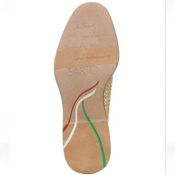 New SARTO FRANCO SARTOEDA 2 WOMENS WOVEN Slip on loafers Italian handcrafted 5.5