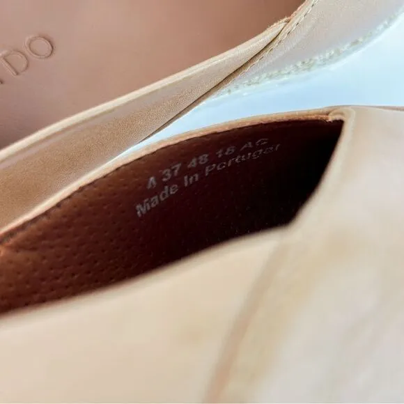 NEW Saydo Created Aerosoles, Pink Genuine Leather Soft Comfortable Flats 6.5-7