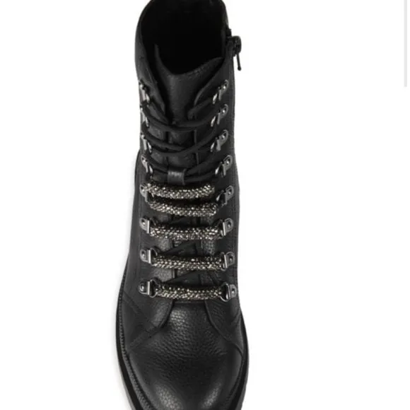 New Steve Madden Swivel Leather Combat Boots