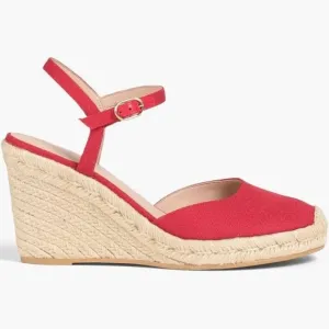 NEW | Stuart Weitzman Mykonos Canvas Red Espadrilles 7.5‎