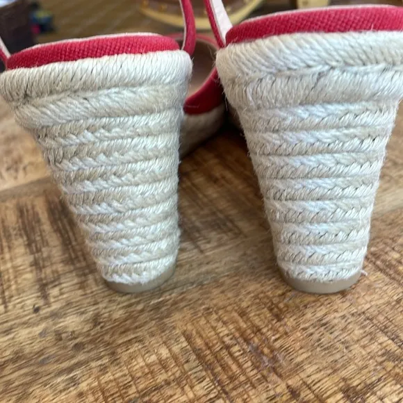 NEW | Stuart Weitzman Mykonos Canvas Red Espadrilles 7.5‎