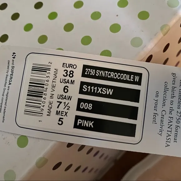 NEW Superga Pink Crocodile Textured Platform Sneakers NWT