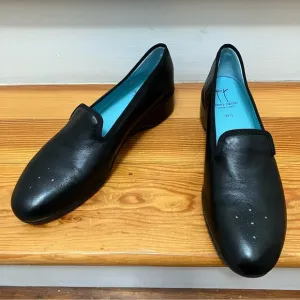 New Thierry Rabotin Ziggy Wedge Loafer Black Leather Handcrafted Italy 39.5, 9