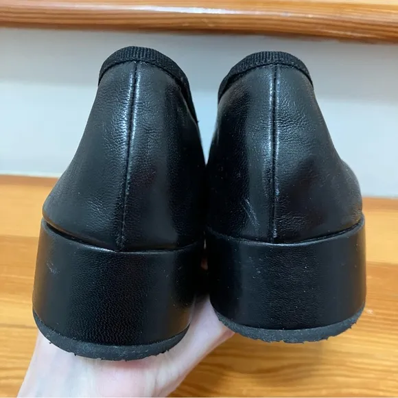 New Thierry Rabotin Ziggy Wedge Loafer Black Leather Handcrafted Italy 39.5, 9
