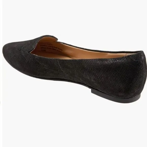 New Trotters Women's Harlowe Flats black 7 W wide