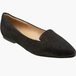 New Trotters Women's Harlowe Flats black 7 W wide