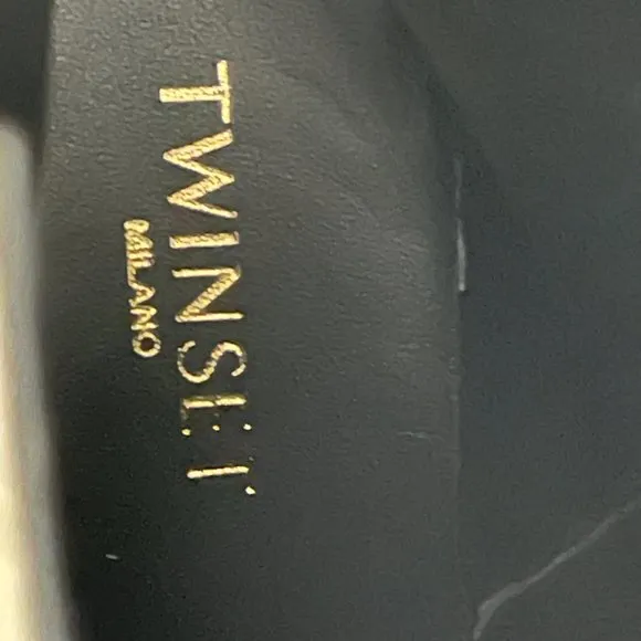 New TWIN-SET MILANO Gold Combat Boots Size 37 EU