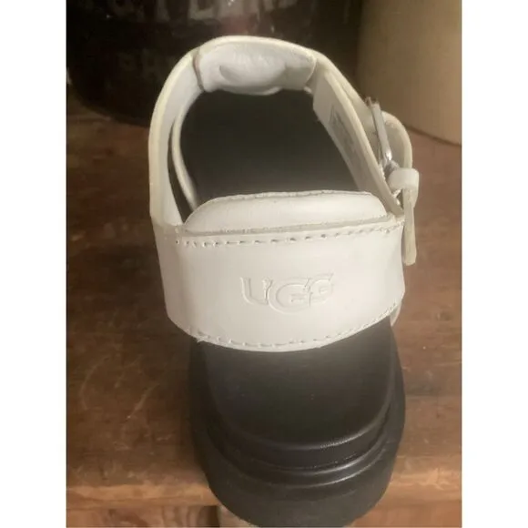 NEW UGG Capitelle Strap Fisherman Leather Sandals Sz 7.5 Off White ONLINE 130.00