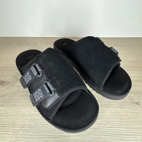 New UGG Men's Goldencoast Strap Slide Sandals Size 12 Black 196565276407