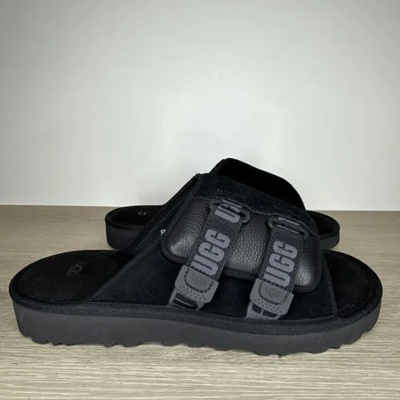 New UGG Men's Goldencoast Strap Slide Sandals Size 12 Black 196565276407