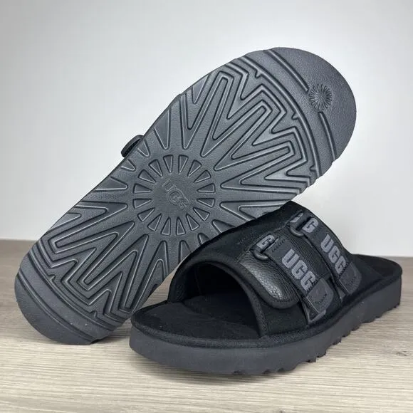 New UGG Men's Goldencoast Strap Slide Sandals Size 12 Black 196565276407