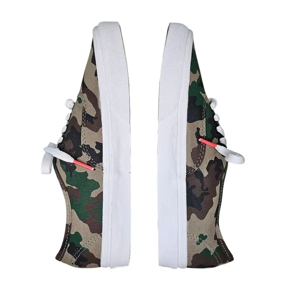 New Vans Authentic Camo Olive/White Sneakers Sneakers Mens 6.5, Womens 8
