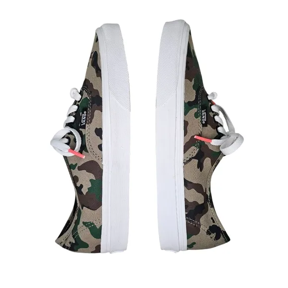 New Vans Authentic Camo Olive/White Sneakers Sneakers Mens 6.5, Womens 8