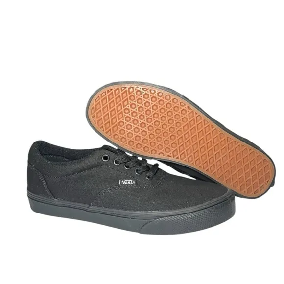 NEW Vans Men's Doheny Trainers, Canvas Black Black,Size 8