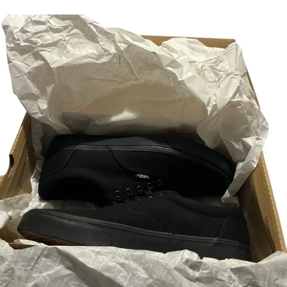 NEW Vans Men's Doheny Trainers, Canvas Black Black,Size 8