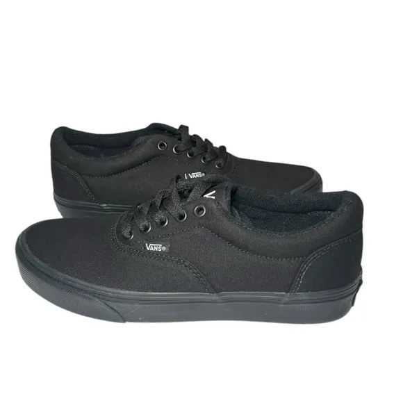 NEW Vans Men's Doheny Trainers, Canvas Black Black,Size 8